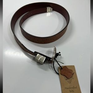 Vaccari Genuine Leather Ostrich Belt New With Tags